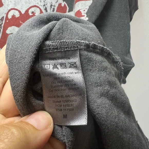 Junk Food Clothing The Rolling Stones Gray Band Tee Women’s Size Medium - Picture 6 of 6